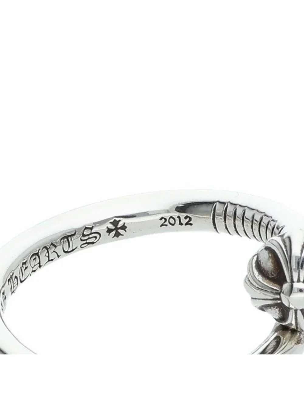 Chrome Hearts Nail Crsball Cross Ball Silver Ring